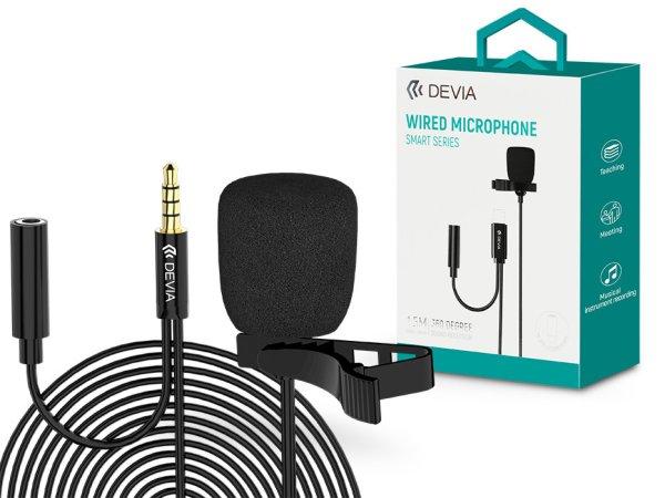 Devia vezetékes influenszer mikrofon - 3,5 mm jack - Devia Smart Series Wired
Microphone - fekete