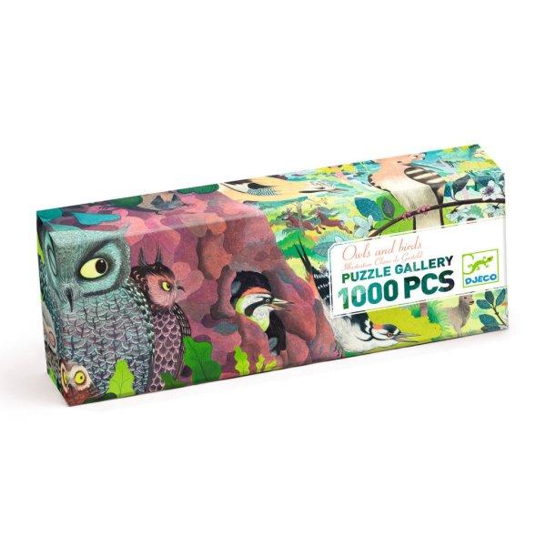 Művész puzzle - Baglyok és madarak, 1000 db-os - Owls and birds