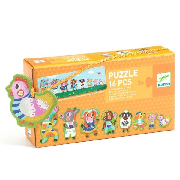 Sorozatkirakó puzzle - Nagyok és kicsik a tanyán, 16 db-os - Big and small on
the farm