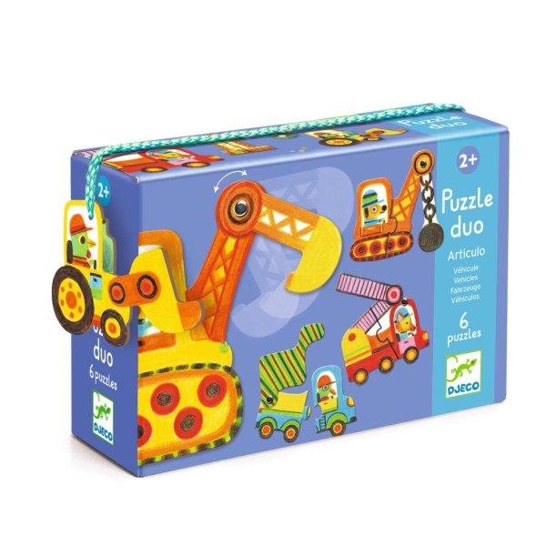 Párositó puzzle - Munkagépek, 12 db-os - Articulo vehicles