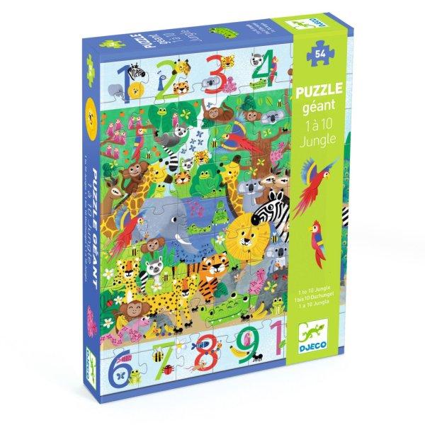 Megfigyeltető puzzle - Dzsungelben 1-10-ig, 54 db-os - 1 to 10 Jungle