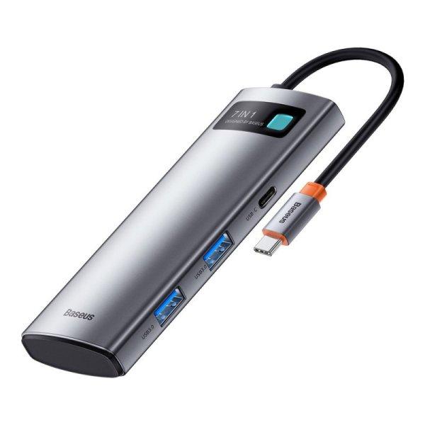 Baseus Metal Gleam Series 7 az 1-ben Hub Type-C + USB 3.0 + HDMI + USB-C PD