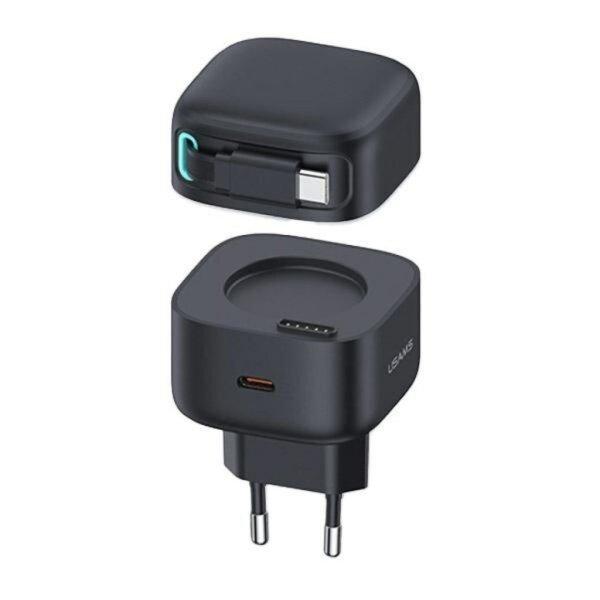 Usams CC202TC01 Hálózati töltő 1xUSB-C aljzattal + USB-C kábel 35W GaN
Black