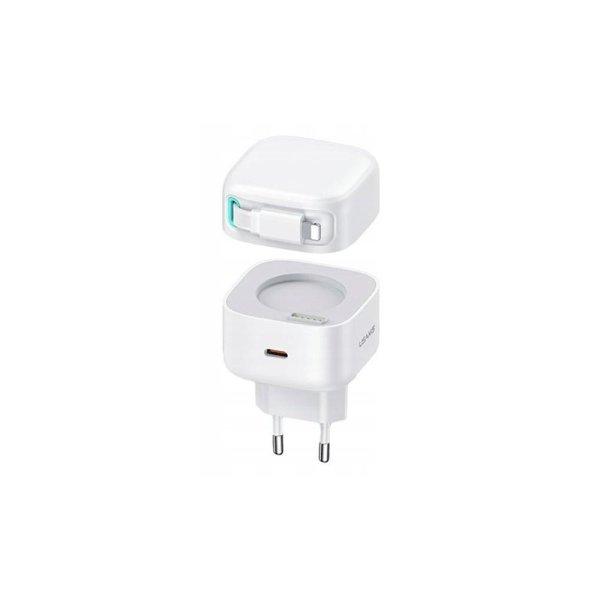 Usams CC209TC02 Hálózati töltő 1xUSB-C aljzattal + Lightning kábel 35W GaN
White