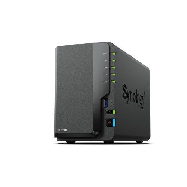 SYNOLOGY NAS 2 fiókos DS224+ Intel Celeron J4125 4x2GHz, 6GB DDR4, 2x1GbE,
2xUSB3.2Gen1