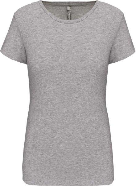 Női rövid ujjú környakas sztreccs póló, Kariban KA3013, Light Grey
Heather-S