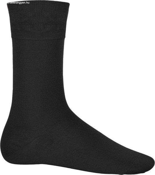 Uniszex mélybordás férfi zokni, Kariban KA813, Black-43/46