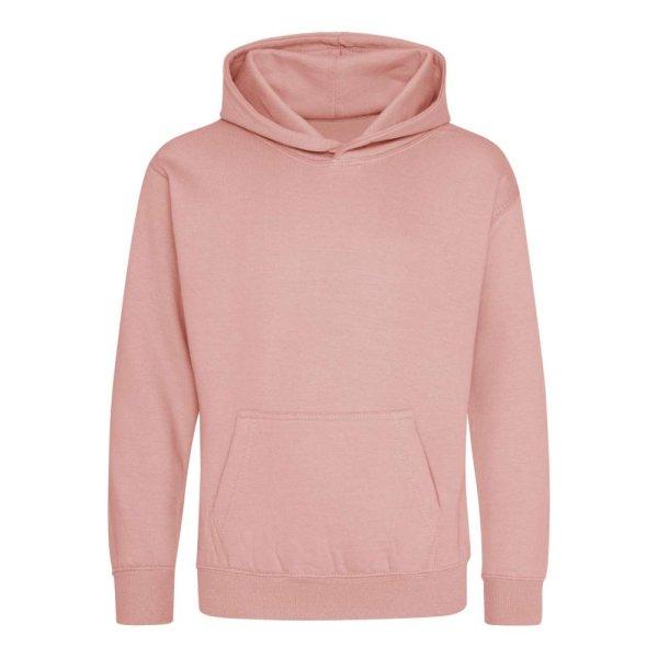 Just Hoods Gyerek kapucnis pulóver AWJH001J, Dusty Pink-7/8