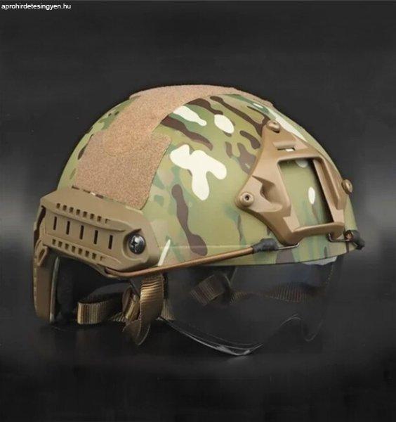 DRAGOWA Tactical Tactical Helmet Fast MH szemüveggel töltő, CP