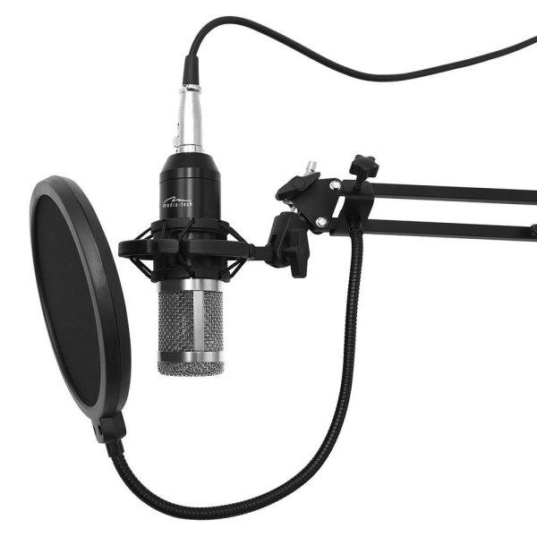 Media-Tech MT397S Studio and Streaming Microphone Silver