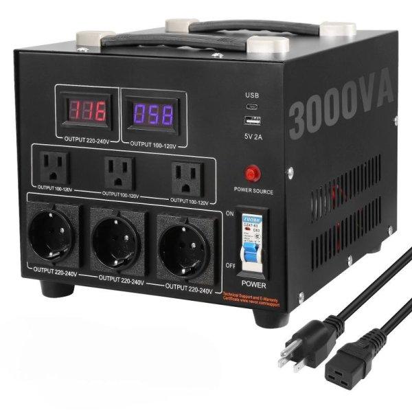 Feszültség átalakító 3000 W , 220V-110V