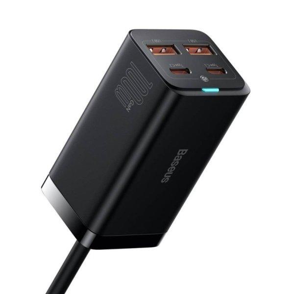 Baseus GaN3 Pro univerzális gyorstöltő 2 x USB-C / 2x USB PD3.0, QC4.0 100W,
fekete