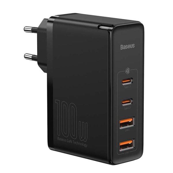 Baseus GaN2 Pro fali töltő 2x USB + 2x USB-C 100W, fekete