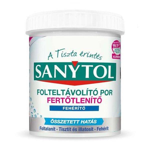 Folteltávolító- és fertőtlenítő por, 450 g, SANYTOL, fehér ruhákhoz