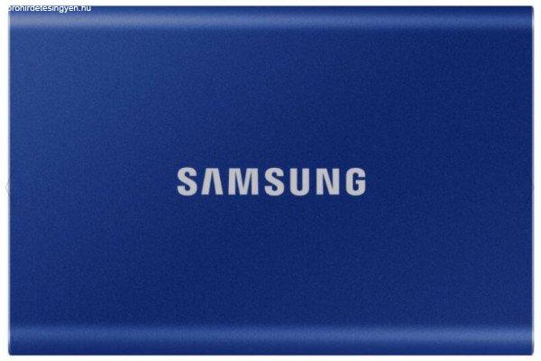 SAMSUNG SSD Külső, 1TB, T7, Indigó Kék, USB 3.2