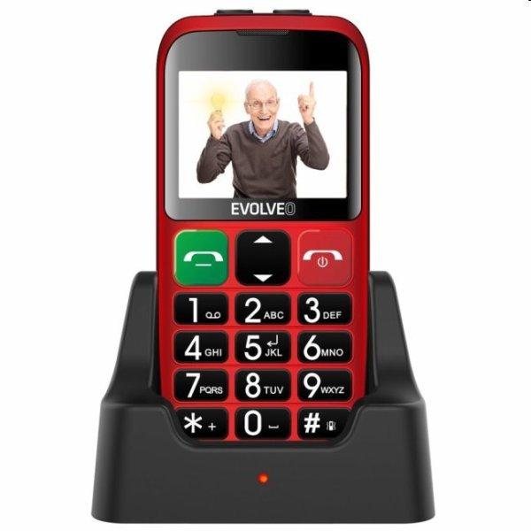 Evolveo EasyPhone EB, piros + töltőállvány