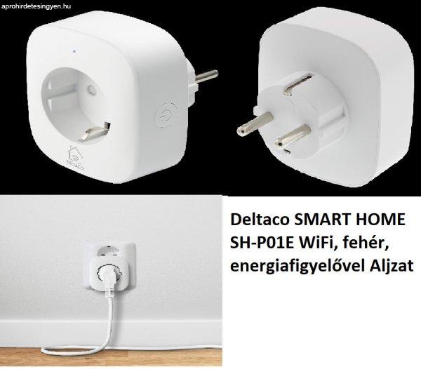 Deltaco SMART HOME SH-P01E WiFi, fehér, energiafigyelővel Aljzat