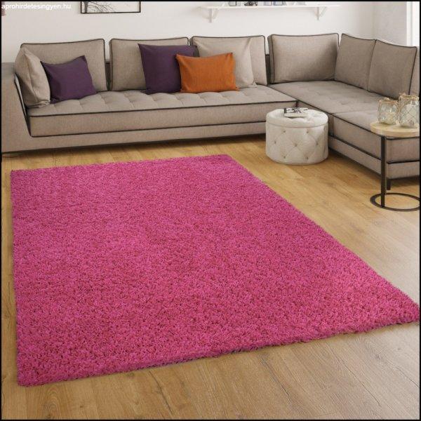 Szonja Shaggy szőnyeg puha hosszú szálú szőnyeg - pink 150 cm négyzet
alakú