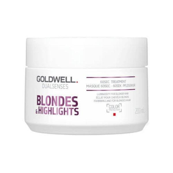 Goldwell Regeneráló maszk a sárga hajszín
semlegesítésére Dualsenses Blondes & Highlights (60 Sec
Treatment) 200 ml