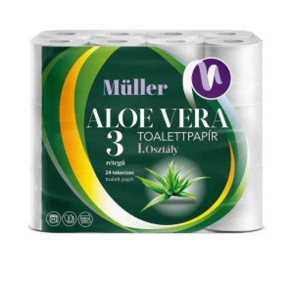 6x Müller Aloe Vera 3 rétegű WC papír XXL 24 tekercs