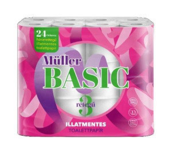 6x Müller Basic 3 rétegű WC papír XXL 24 tekercs