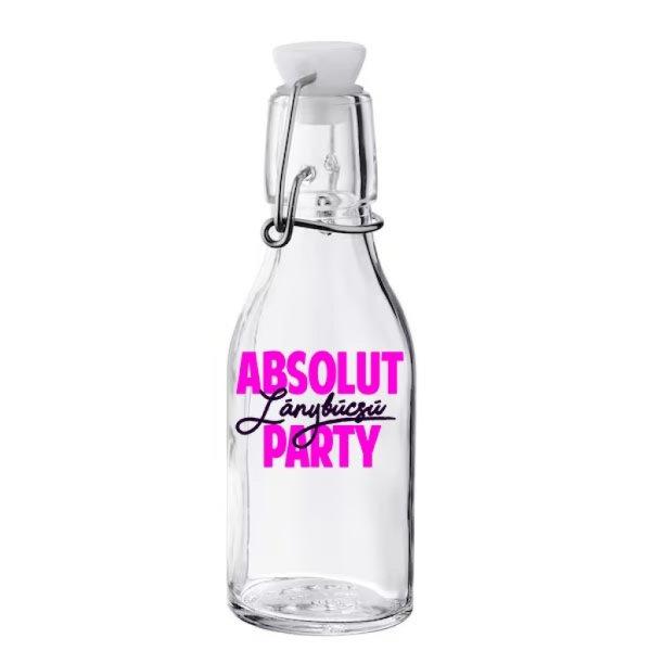 Kicsi csatos üveg, Absolut lánybúcsú party