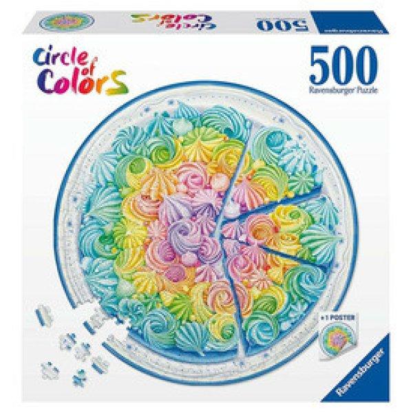 Ravensburger Puzzle kör 500 db - Szivárvány torta