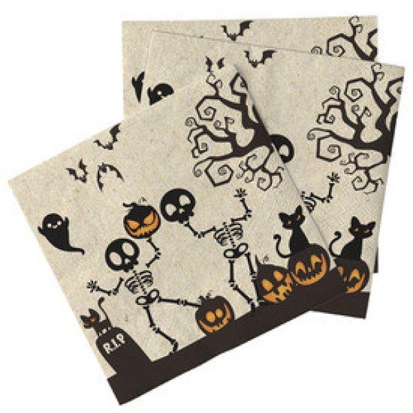 Halloween mintás natúr szalvéta 16 db /cs 33 x 33 cm