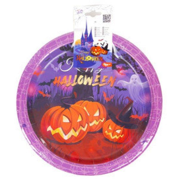 Halloween papír tányér 23 cm 6 db