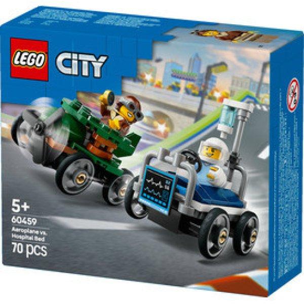 LEGO City Great Vehicles 60459 Repülő vs. kórházi ágy, versenyautós csomag