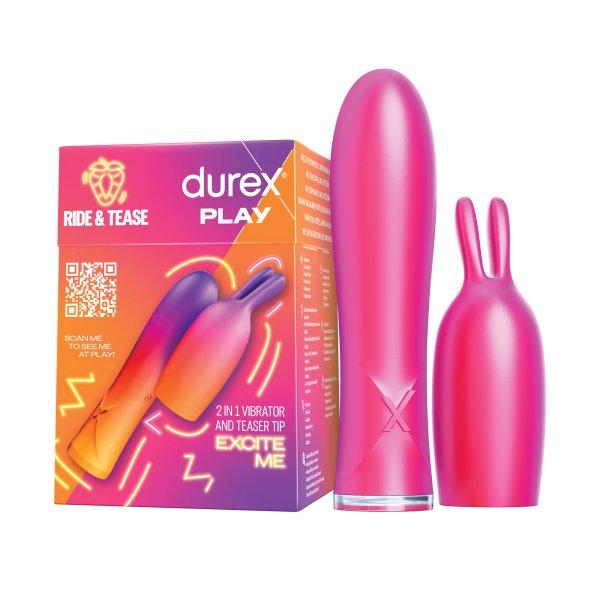 Durex 2 az 1-ben vibrátor stimulációs véggel Play