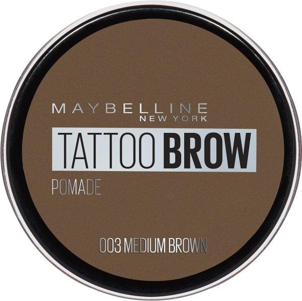 Maybelline Zselés pomádé szemöldökre Tattoo Brow
(Pomade) 4 g 003 Medium Brown