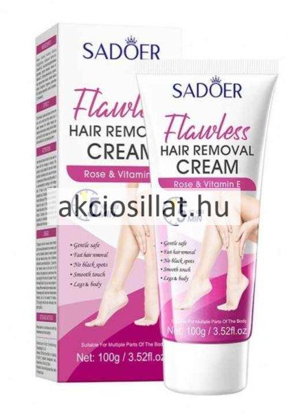 Sadoer Flawless Hair Removal Cream Rose & Vitamin E szőrtelenítő krém 100g