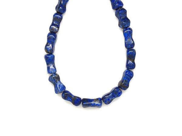 Lapis lazuli csont alak 8-9x11-16mm