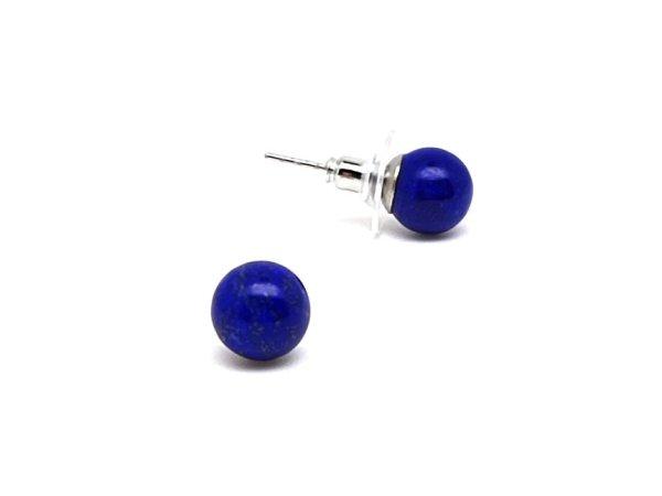 Fülbevaló golyó lapis lazuli 8mm