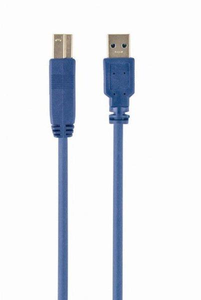 Gembird CCP-USB3-AMBM-6 High End USB 3.0 Cable USB A Male Plug to USB B Male
Plug 1,8m Blue