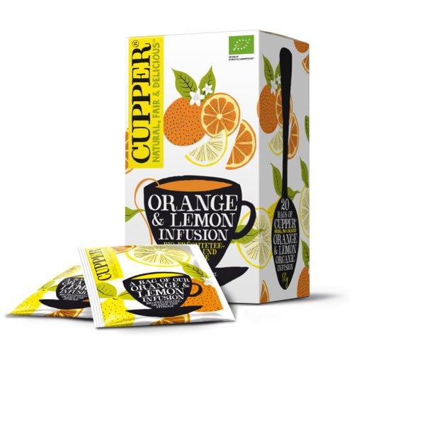 Cupper bio orange&lemon narancs-citrom gyümölcstea 20 db 50 g