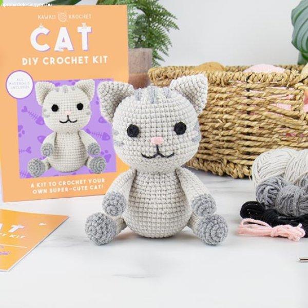 DIY Crochet Cat Cica horgoló szett