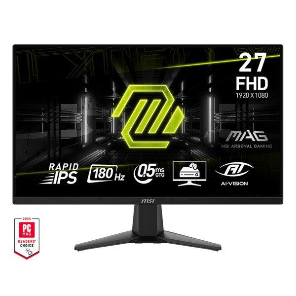 MSI Monitor GAMING MAG 275F 27" FHD 1920x1080, Rapid IPS 180Hz, 16:9,
1000:1, 0,5ms, 2x HDMI, DP, Black