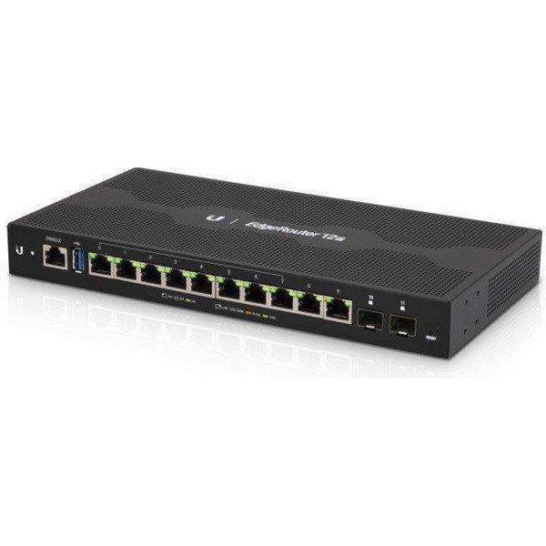 UBiQUiTi EdgeRouter 10x1000Mbps (POE IN-OUT) + 2x1000Mbps SFP, Falra
Rögzíthető - ER-12