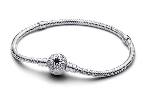 Pandora Ezüst karkötő medálokhoz Sarkcsillag Moments
593584C01 18 cm