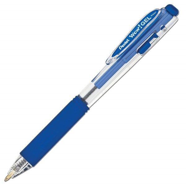 Rollertoll zselés 0.35mm, háromszög fogózóna K437-C Pentel Wow, írásszín
kék