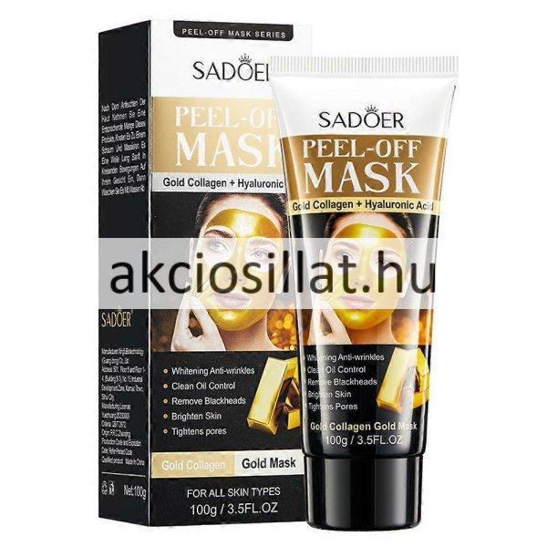 Sadoer Peel-Off Gold Collagen + Hyaluronic Acid Mask Arcmaszk Arany Kollagénes
és Hialuronsavas 100g