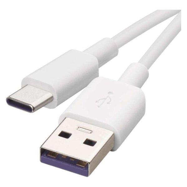 EMOS SM7026, Töltő- és adatkábel USB-A 2.0 / USB-C 2.0, 1,5 m, fehér