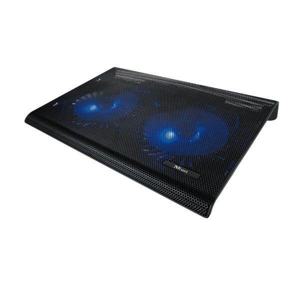 Trust Notebook Hűtő Pad - Azul (USB-ről működő 2x ventilátor;
17,3"-ig; USB port; fekete)