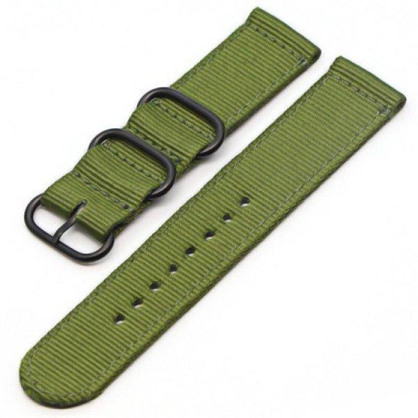 Mybandz 22SKU1805 szövet óraszíj /khaki/ 22mm