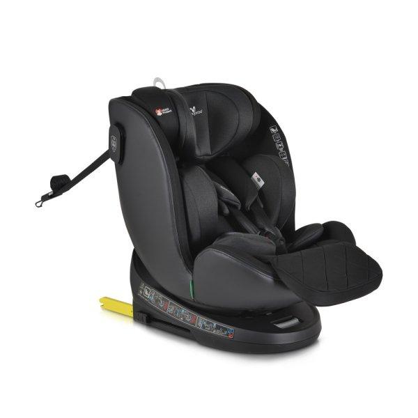 Cangaroo Castor I-Size 360°-ban forgatható ISOFIX gyermekülés,
hangjelzéssel (40-150 cm) - Fekete