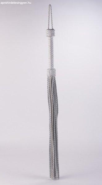 Kid Handle Kid Leather Braided Tails White