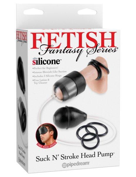 Suck N' Stroke Head Pump Clear/Black