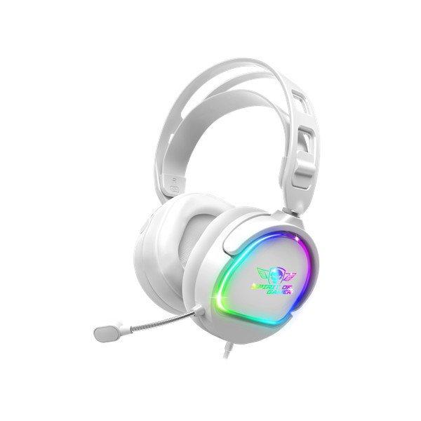 Spirit of Gamer Fejhallgató - PRO-H6 RGB White (MultiPlatform, mikrofon, 3.5mm
jack, hangerőszabályzó, 2m kábel, fehér)